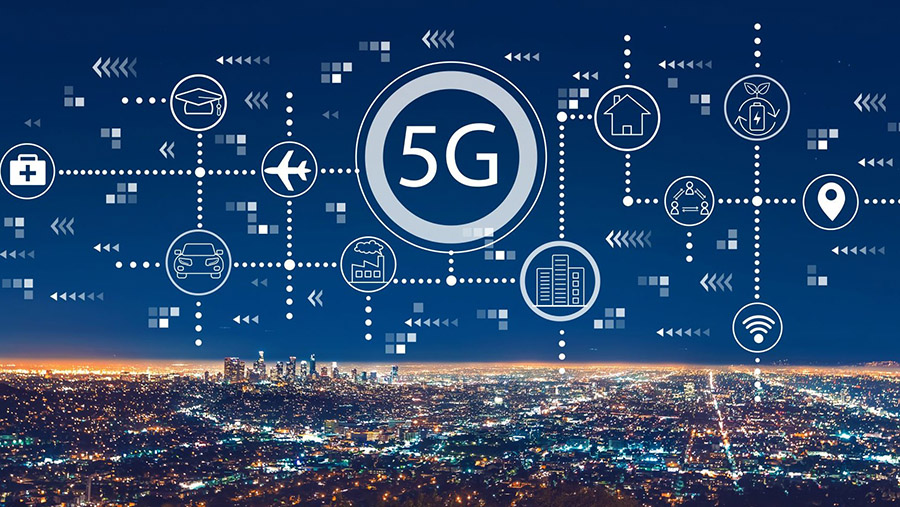 Ilustração de tecnologia conectadas ao 5G